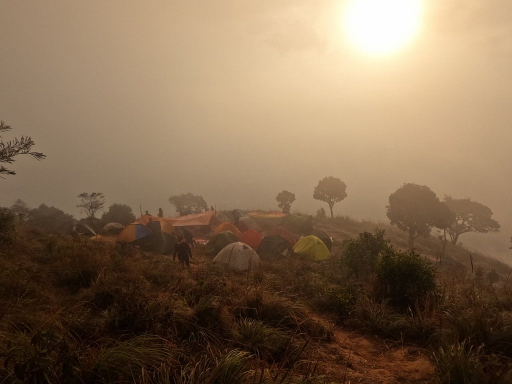 จุดกางเต้นท์ ดอยหลวง ดอยหนอก พะเยา ทะเลหมอก
