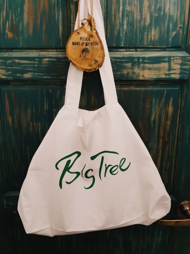 กระเป๋าในห้องพัก big tree เกาะเต่า